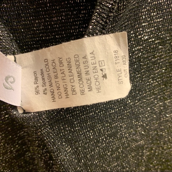 2 Hearts Cross Back Gray Silver Blouse Bat Wing - Picture 10 of 13